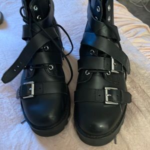 Ash Combat Boots Size 37